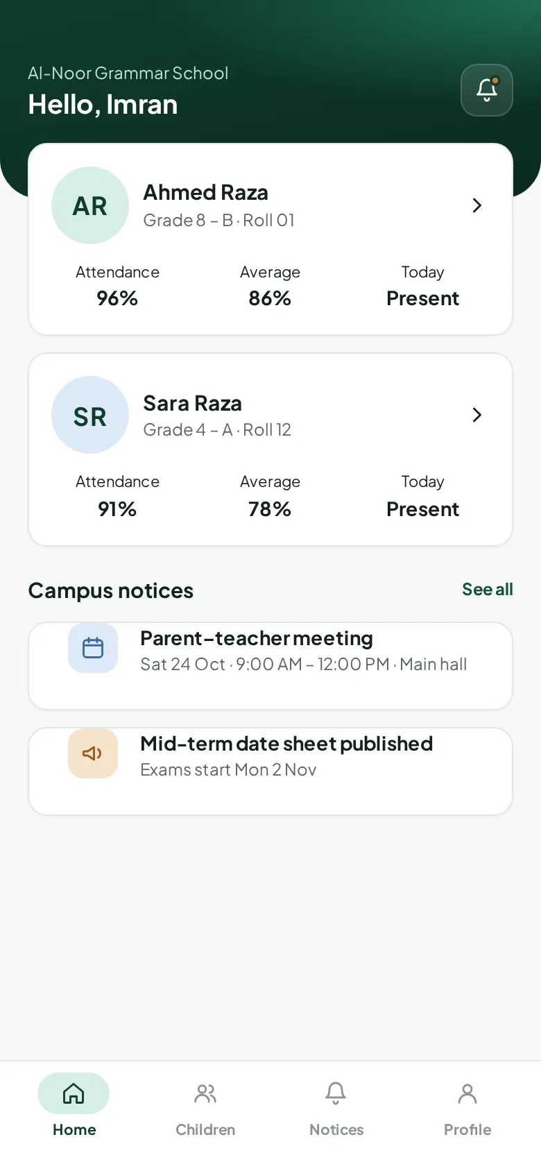 Parents stay informed — on their phone